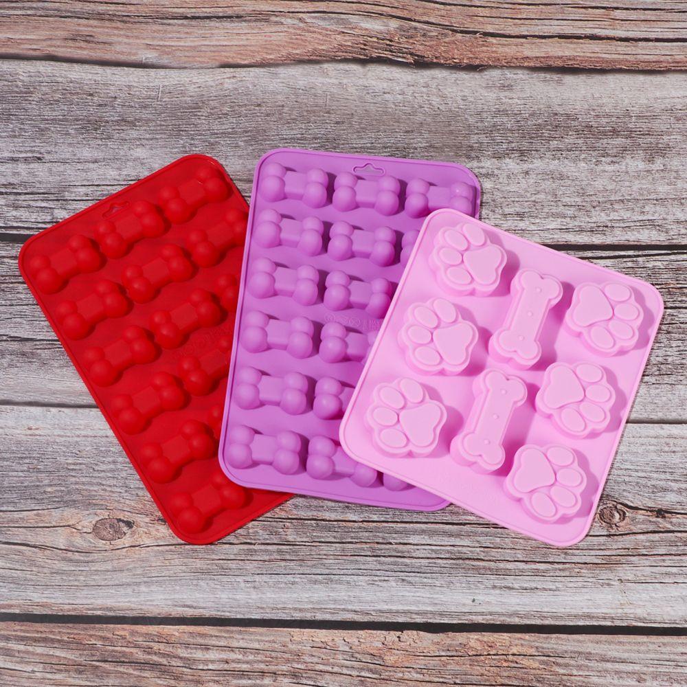 Cetakan Kue Coklat Nanas Alat Baking Bentuk Tulang Puppy Dog Paw Handmade Ice Cube Tray