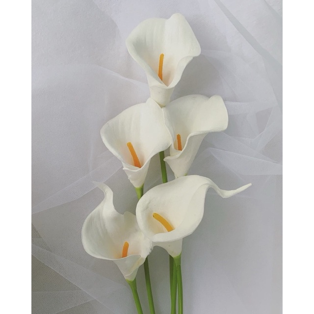 Artificial flower lily white bunga palsu lily putih bunga aesthetic