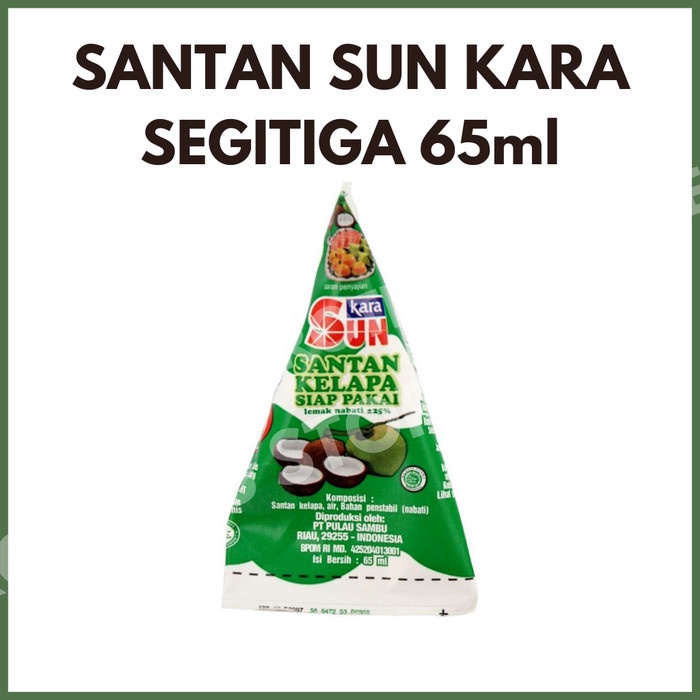 Sun Kara Santan Kelapa Cair Segitiga 65ml | Instant 65 ml