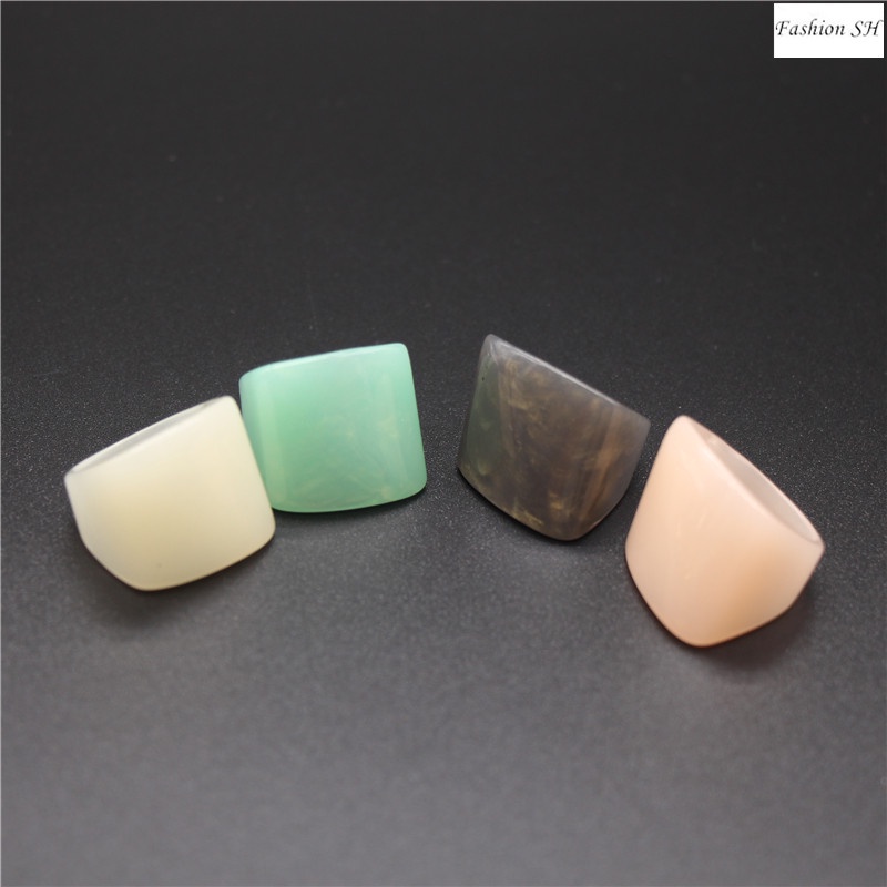 Bros Pin Ring Resin Simple Untuk Aksesoris Scarf Wanita M40259