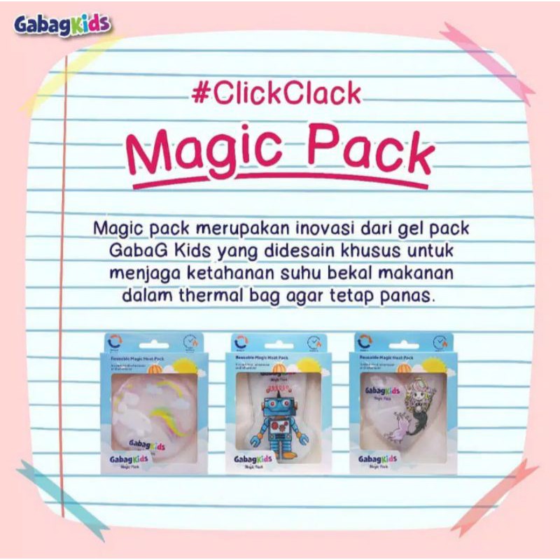 Gabag Kids Reusable Magic Heat Pack/ GEL PENGHANGAT