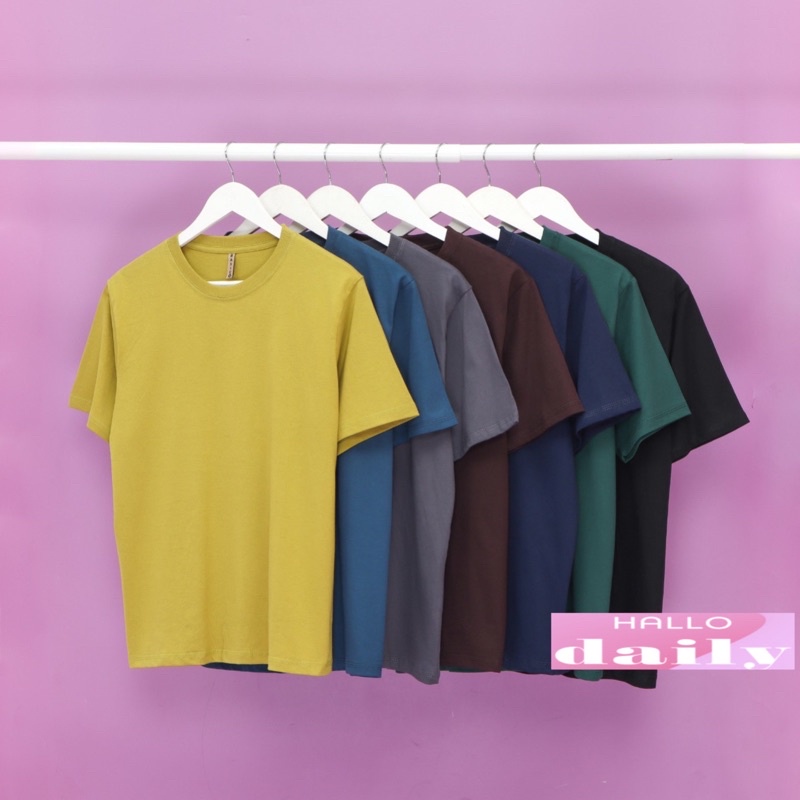 Baju Basic Tshirt Polos Standar Unisex lengan Pendek