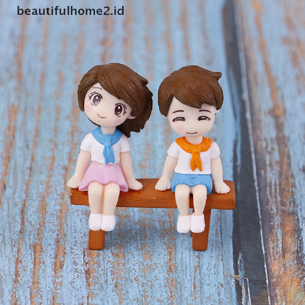 (beautifulhome2.id) 1 Set Miniatur Pasangan Kekasih DIY Untuk Dekorasi Taman