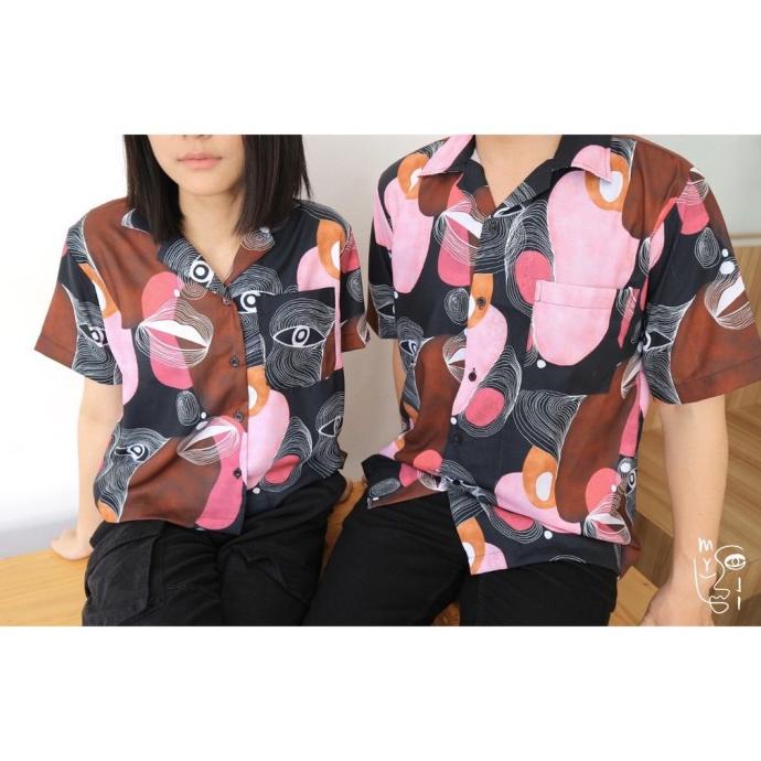 MYJI - KEMEJA MOTIF FULLPRINT PSYCHEDELIC PRIA WANITA - TEZZA SHIRT DFGD65465