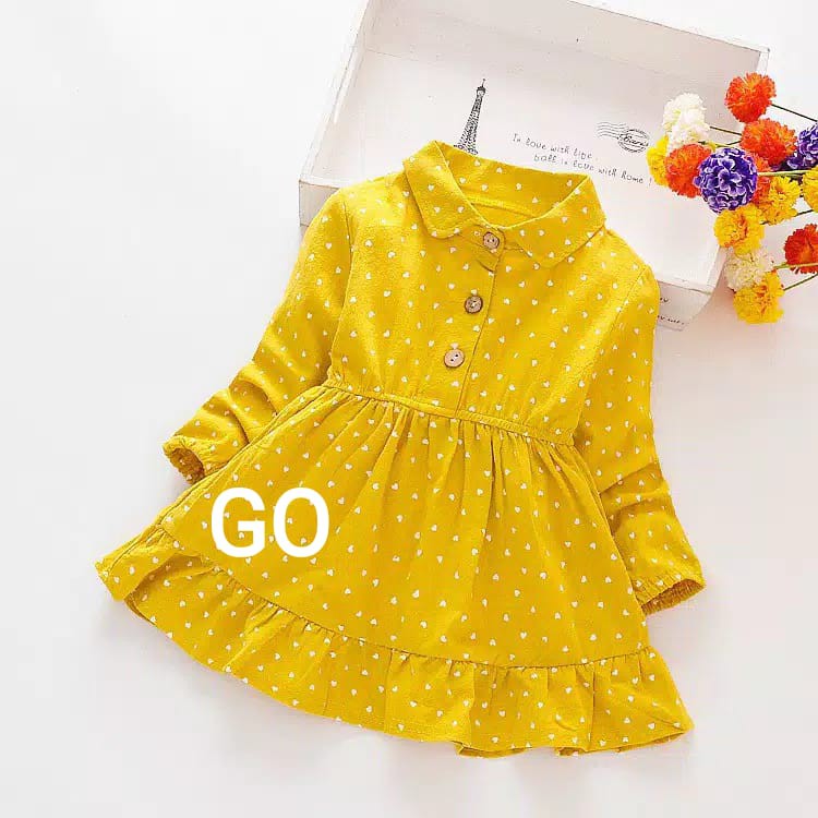 gos DRESS IMPORT CASIE HANA Baju Dress Anak Perempuan Import