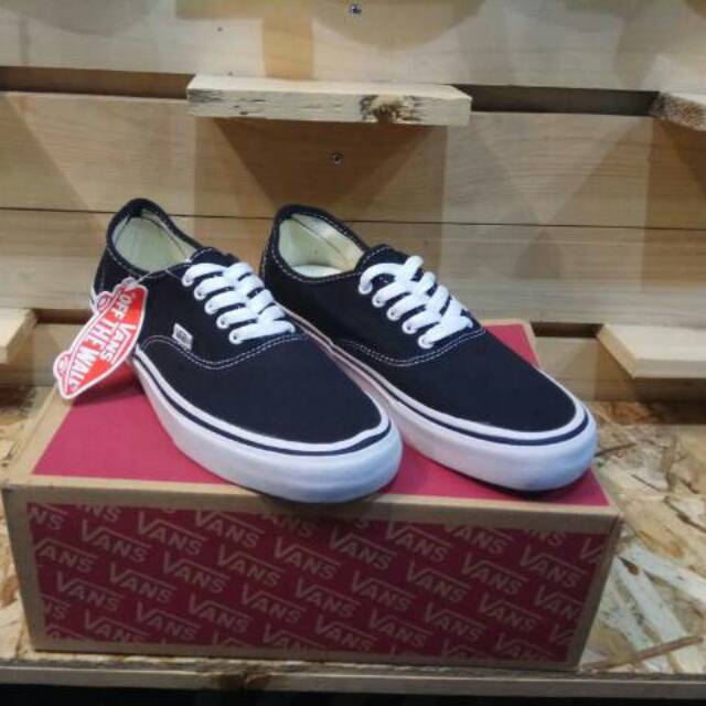 Sepatu Vans Authentic Clasic Black White  Premium