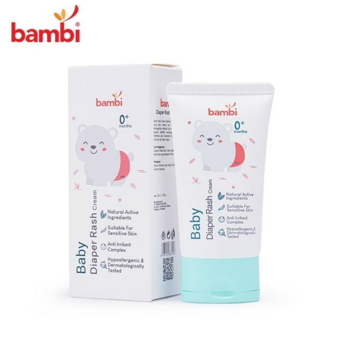 BAMBI Diaper Rash Cream 50ml Krim Popok Bayi Baby Diaper Cream Ruam Bayi