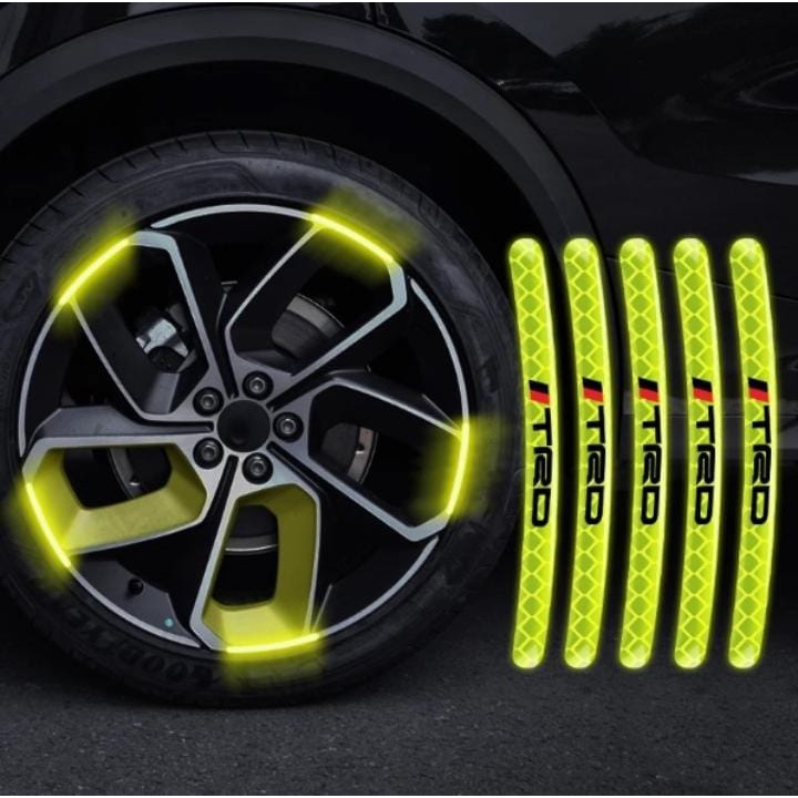 10 Pcs Stiker ban MOBIL velg pelak roda motor sepeda stiker strip Reflektor