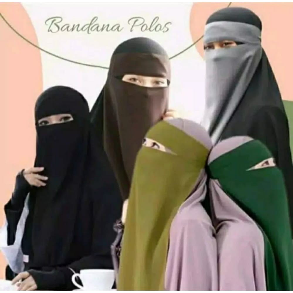 Niqab Cadar Bandana Grade A / Cadar Bandana Wolvis / Niqab Muslim / Cadar Muslim Niqab Wolfis