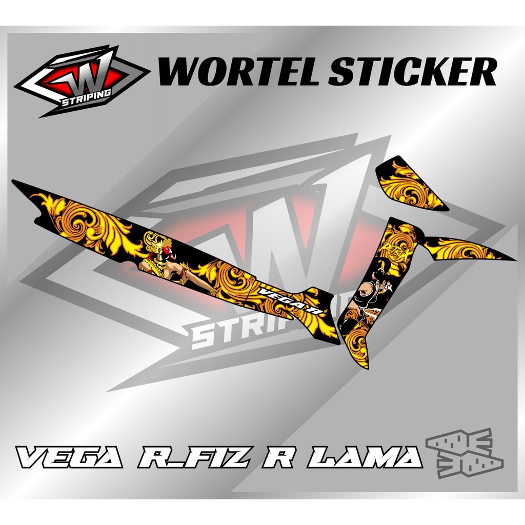 Striping Stiker Variasi Motor Vega R Lama Wayang-Striping Hologram Vega R Lama&Fiz R