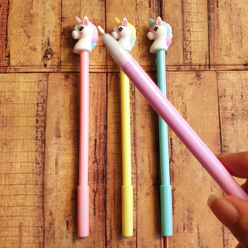 Pen isi 4 PCS - Pulpen - Gelpen Motif unicorn 368 Isi 4pcs - Ballpoint Gel Lucu