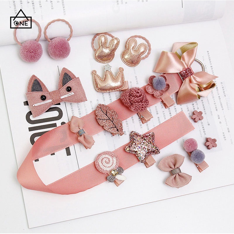 4 Pcs Set Jepit Rambut Korea Anak COD Korean Fashion Hair Clip Lucu Kartun Untuk Wanita A one