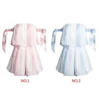 Fashion Wanita Setelan Blus Crop Top Off Shoulder Lengan Fashion Wanita Setelan Blus Crop Top Off Shoulder Lengan