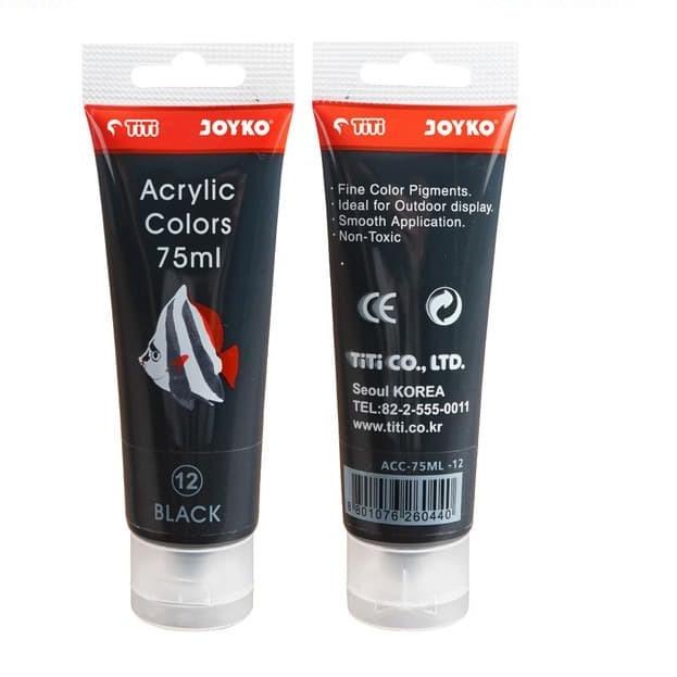 

Acrylic Color Cat Akrilik Joyko TiTi ACC-75ML-12 Black Color Warna