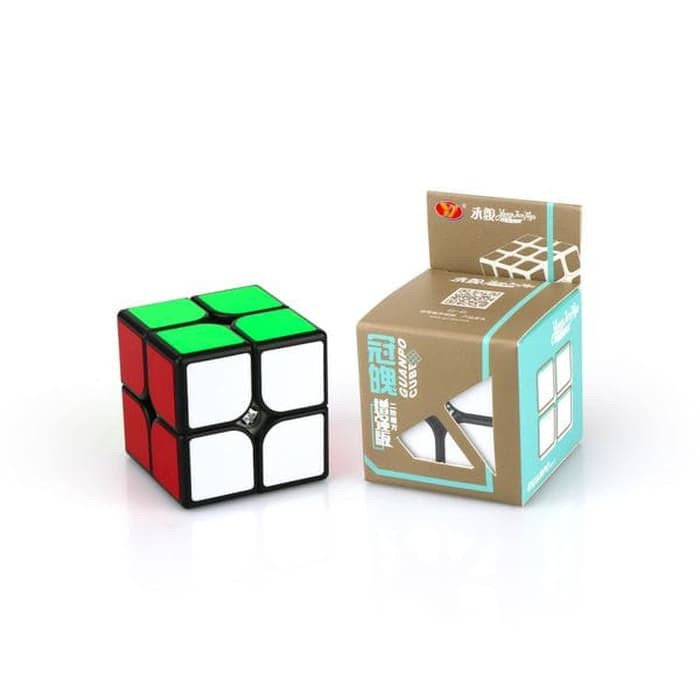 Rubik Kubus - Pelumas Rubik - Rubik Yongjun Rubik 2X2 Guanpo Plus 2X2 Black Produk Terbaik