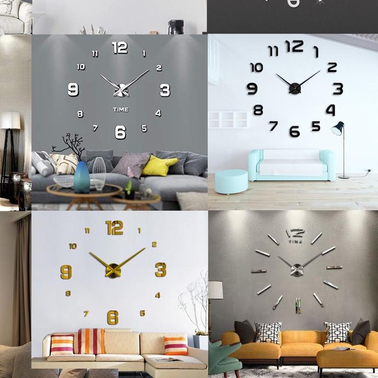 ➪ Jam Dinding DIY Besar Jam Hiasan Giant Wall Clock 80-130cm 130cm 130 cm Diameter clock analog mini