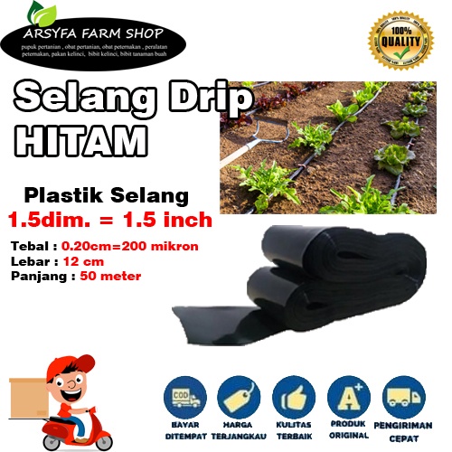 Selang Drip Selang Irigasi 1.5 Inch 1.5 Dim 50 Meter