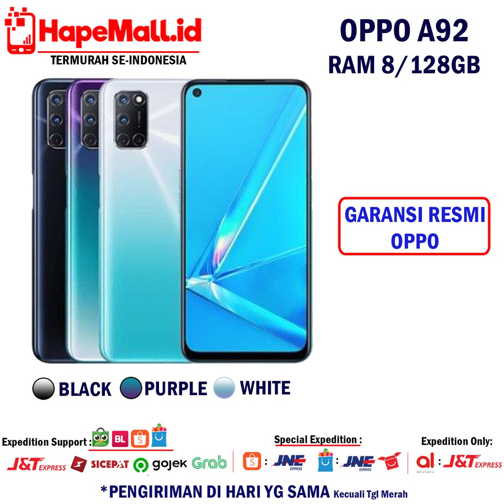 Oppo A92 RAM 8/128GB GARANSI RESMI OPPO INDONESIA TERMURAH