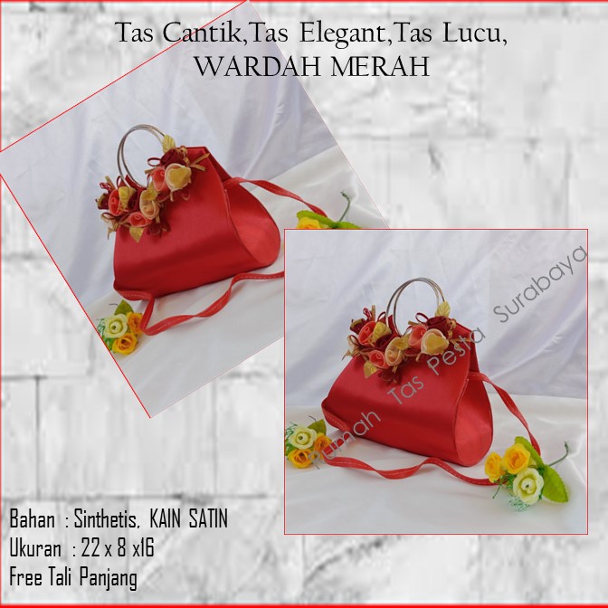 Tas Etnik,Tas Kekinian,Tas Satin,WARDAH MERAH