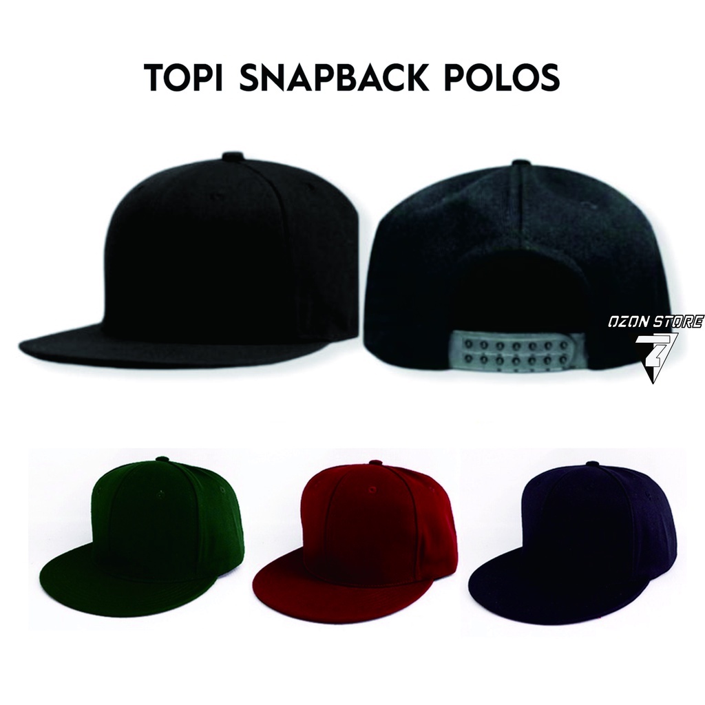 Topi Snapback Polos Premium TOPI HIPHOP POLOS HITAM Bahan RAFEL