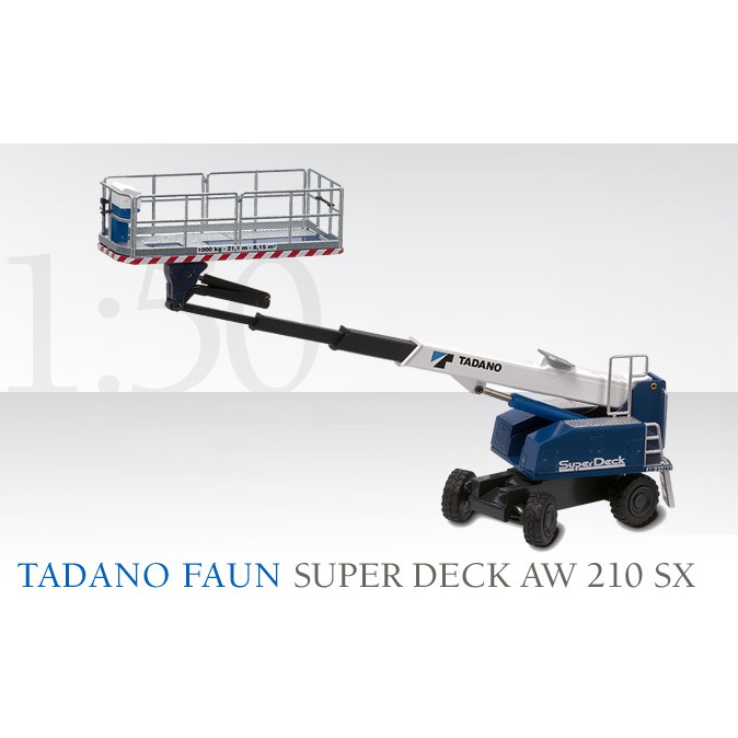 Diecast Miniatur Tadano Faun Super Deck AW210SX working platform 1:50