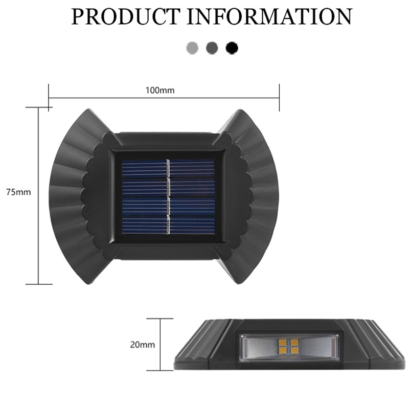 1pc Lampu 8 LED Tenaga Surya Anti Air Untuk Dekorasi Taman / Outdoor