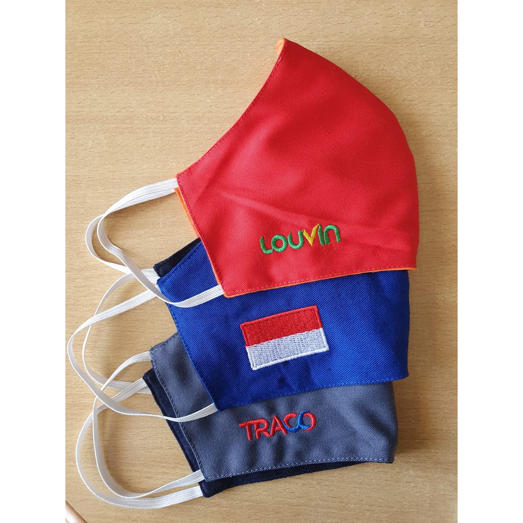 CUSTOM MASKER - MASKER BORDIR - MASKER CUSTOM