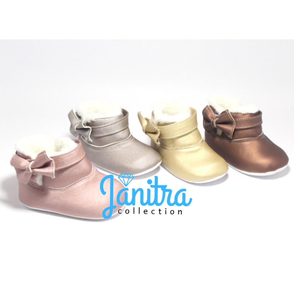 janitra baby shoes pre walker sepatu bayi gendong belajar jalan jenggel bulu