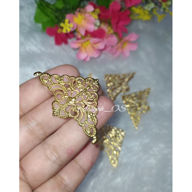 siku sudut hantaran ornamen plat lempeng sudut hiasan box hantaran siku pigura