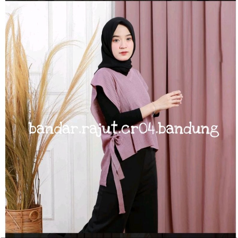 OBRAL 25 RIBU !! TALI ANDINI V NECK RAJUT