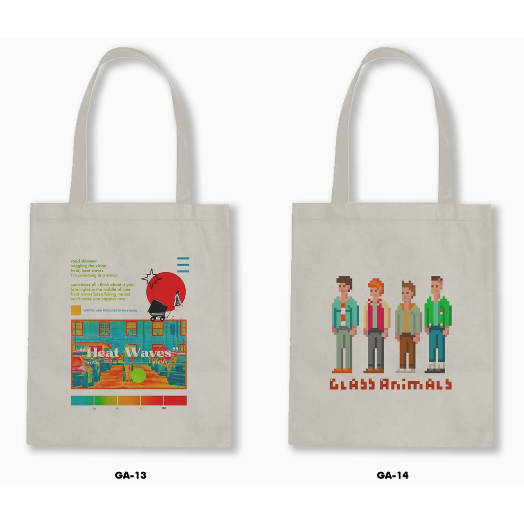 TOTE BAG BLACU - GLASS ANIMALS 01