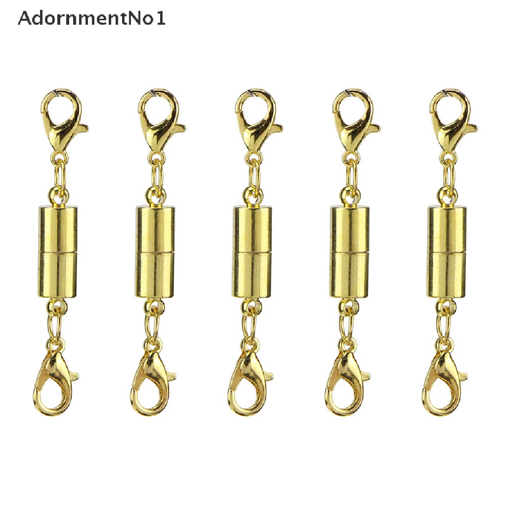 (AdornmentNo1) 20pcs Kait Clasp Magnetik Warna Silver / Gold Untuk Membuat Perhiasan DIY