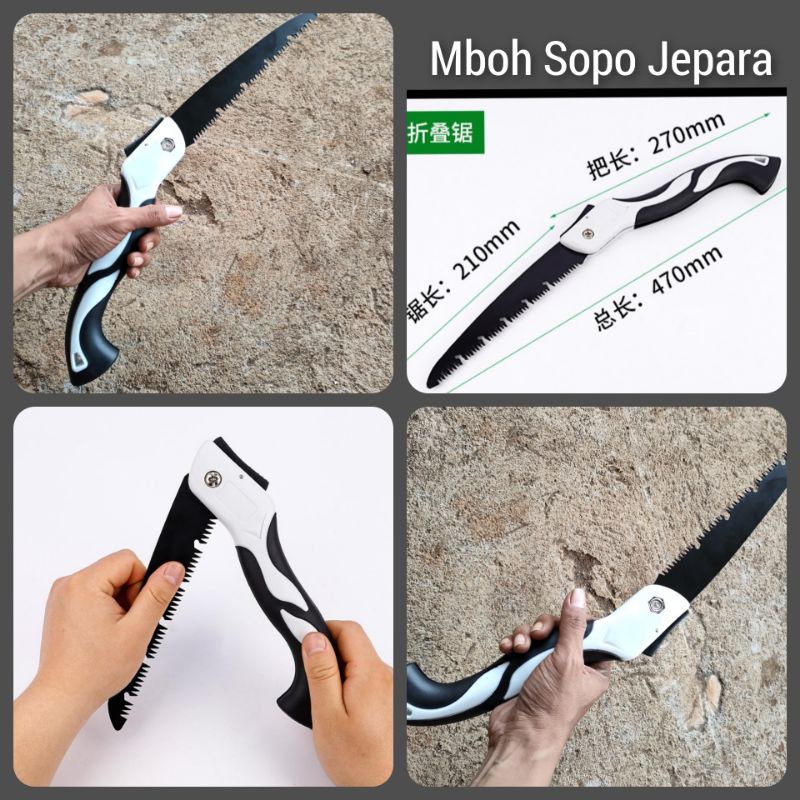 Gergaji Kayu, Gergaji Lipat OHM, Import China, Panjang 47 cm