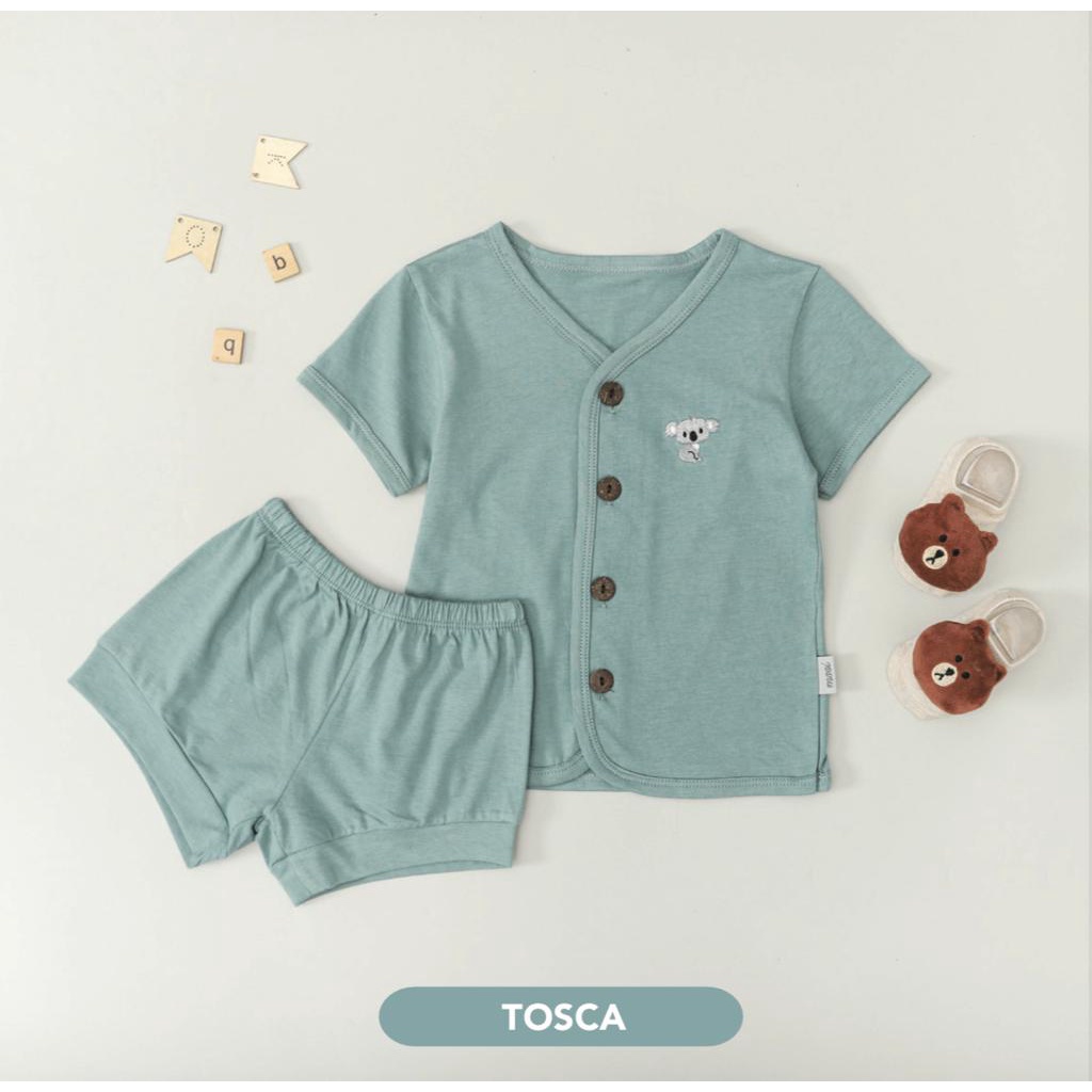 Mooi Short Button Set - Setelan Anak Laki/Baju bayi/Piyama bayi