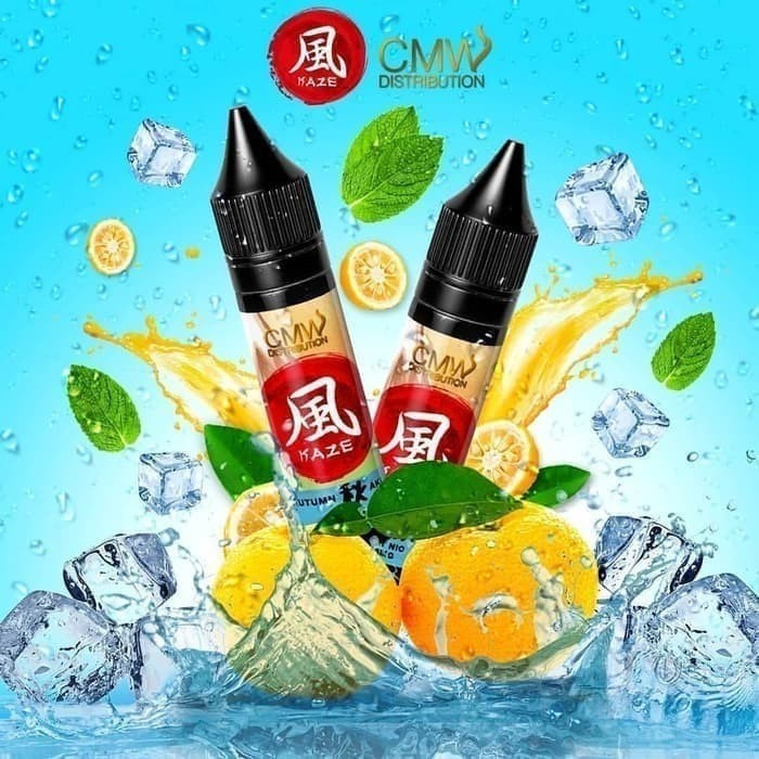 Liquid Kaze Salt Autumn Aki Spiritzer Ice Lemon by CMW Emkay - 35mg 15ml