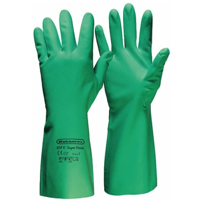 Rubberex Rnf 15 Sarungtangan Nitrile Hijau & Tebal
