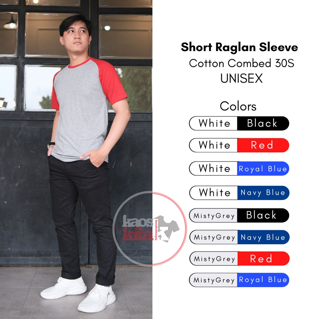 REGLAN PENDEK PREMIUM / COMBED 30S DAN COMBED 28S