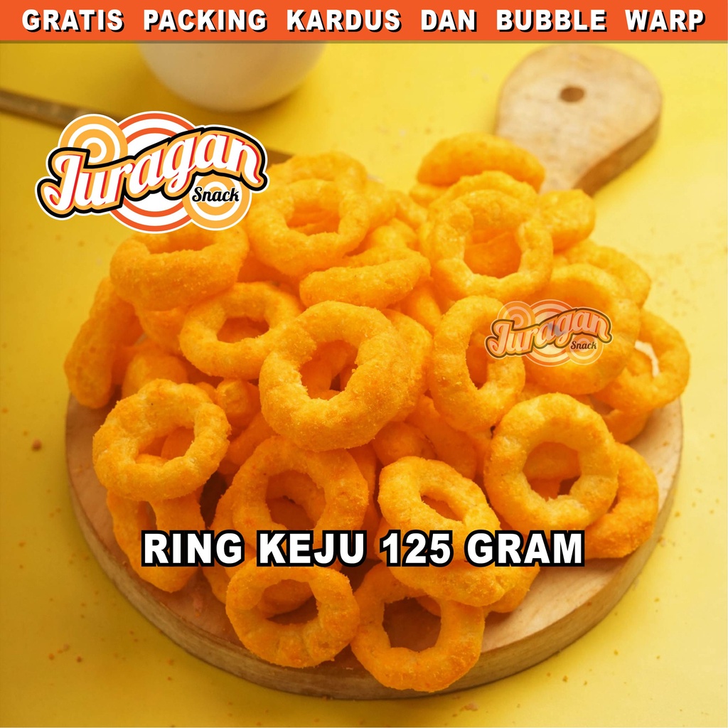 RING KEJU 125 gram snack kiloan makanan ringan jajanan cemilan camilan asin gurih murah