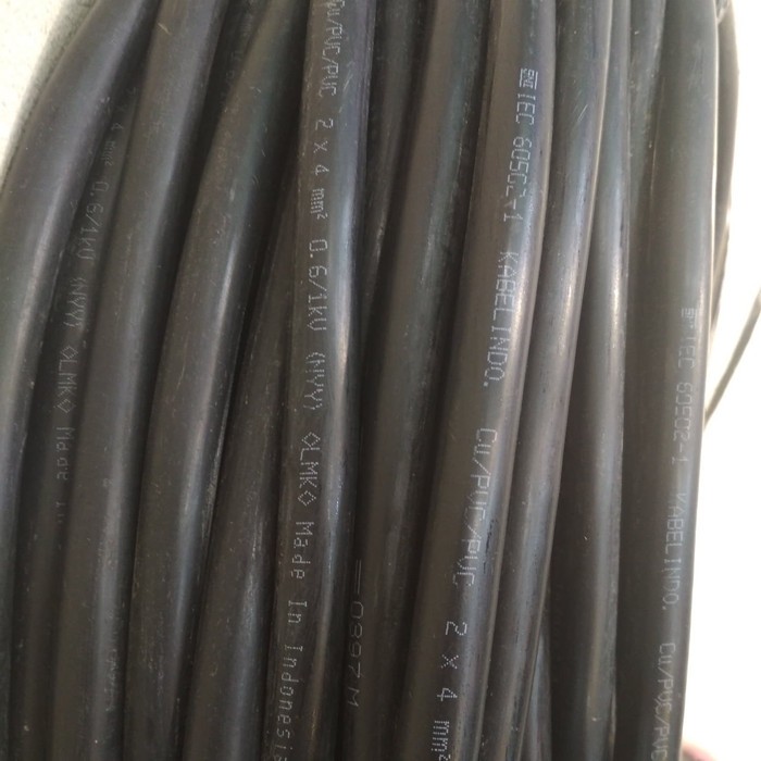 Kabel Listrik Kawat Hitam NYY 2 x 4 2x4 Supreme (Meteran) Kabel NYY 2 x 4mm 2x4mm Supreme (Meteran)
