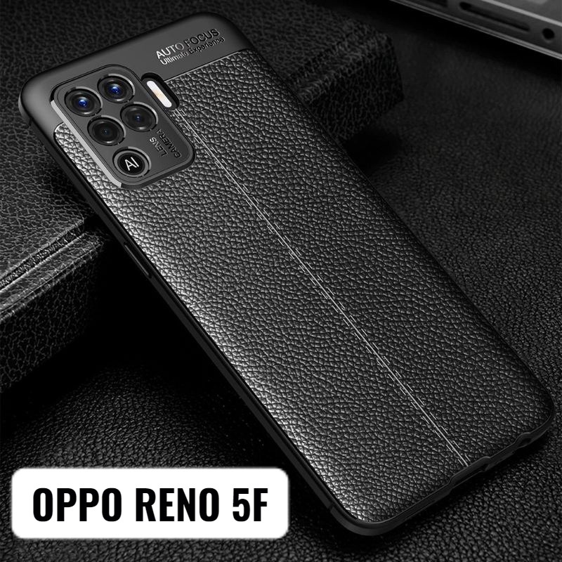 Auto Focus Oppo F7 Youth Reno 5F Leather Soft Case AUTOFOCUS Motif Kulit Jeruk