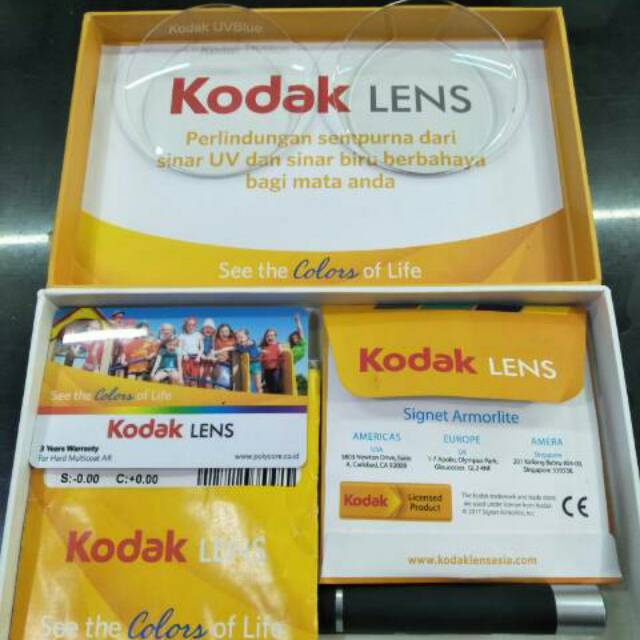 Lensa minus KODAK UV BLUE