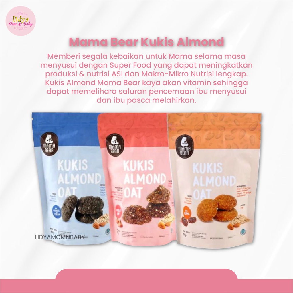 Mama Bear Kukis Almond Oat- Boster Asi