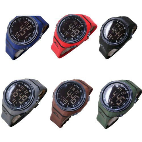 (SS) Jam Tangan Pria Sporty Keren Import Tahan Air SN-333 Digital Strap Rubber