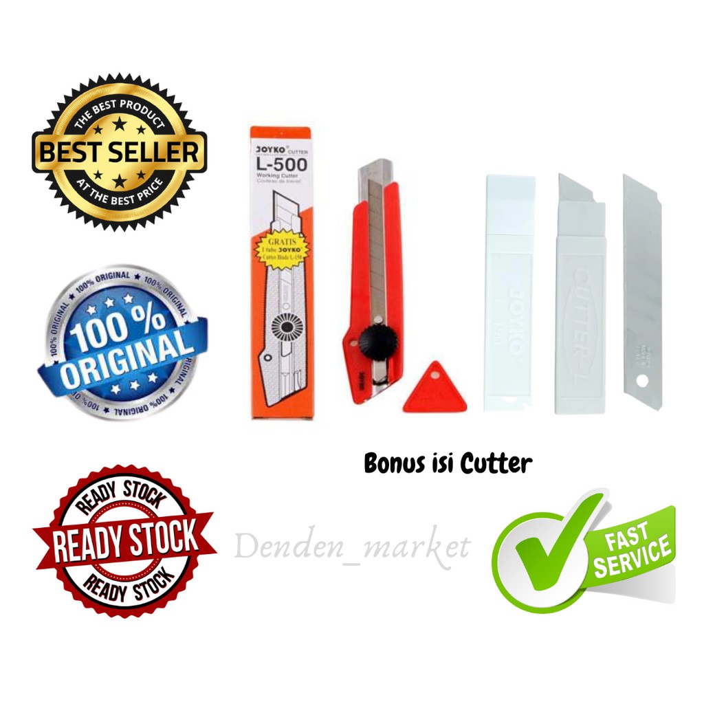CUTTER JOYKO L-500 / Cutter Besar  Joyko L-500 Cutter / Pemotong Joyko L-500 / BONUS ISI CUTTER