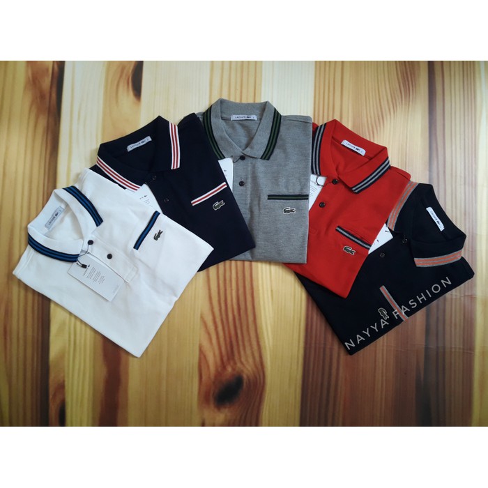 Unik Polo Shirt Lacoste Original Import   Hitam Limited