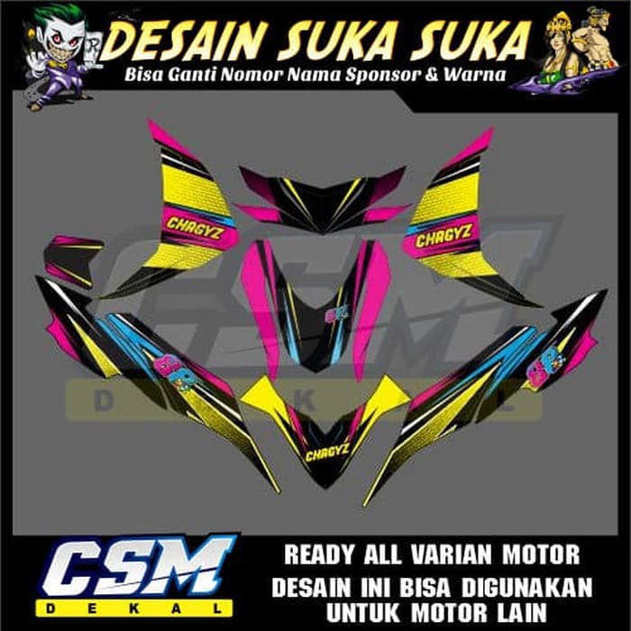 334 Dekal Decal Motor Mio M3 I Z Stiker Sticker Striping Body