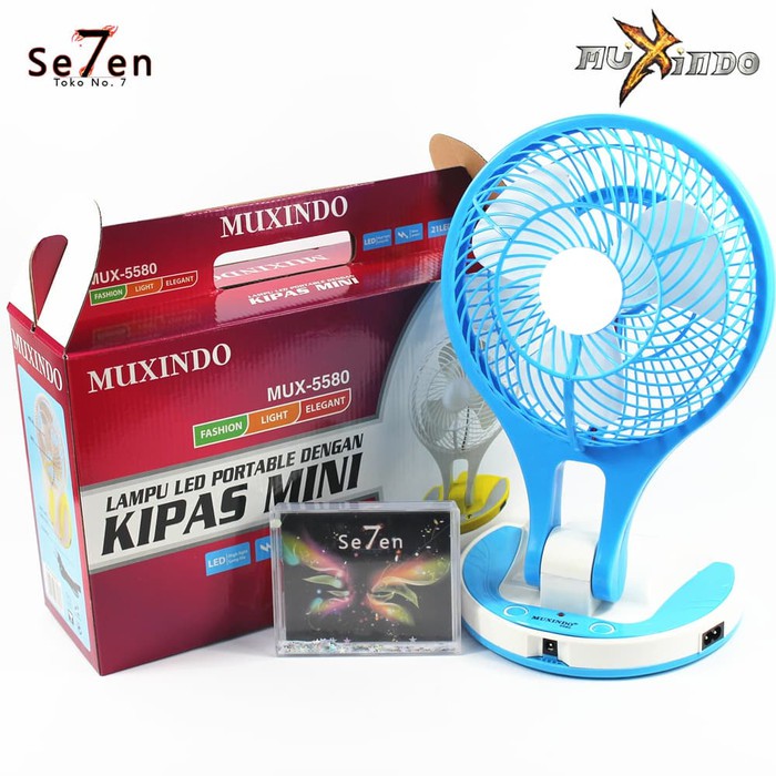 tko266 Kipas Angin Portable Dengan Lampu LED Muxindo MUX-5580