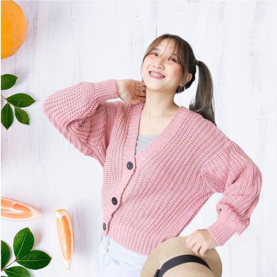 CARDI LOVA EIREEN CARDIGAN OUTER RIB / CROP- CARDIGAN CROP KANCING 3