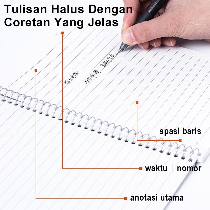 Deli Buku Tulis A5 Buku Notebook Aesthetic 60 Lembar Diary Book 5pcs 10pcs Spiral Notebook