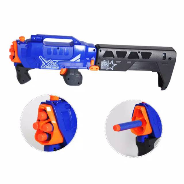 Mainan anak pistol  senapan Blaze Storm Gun TSG 004